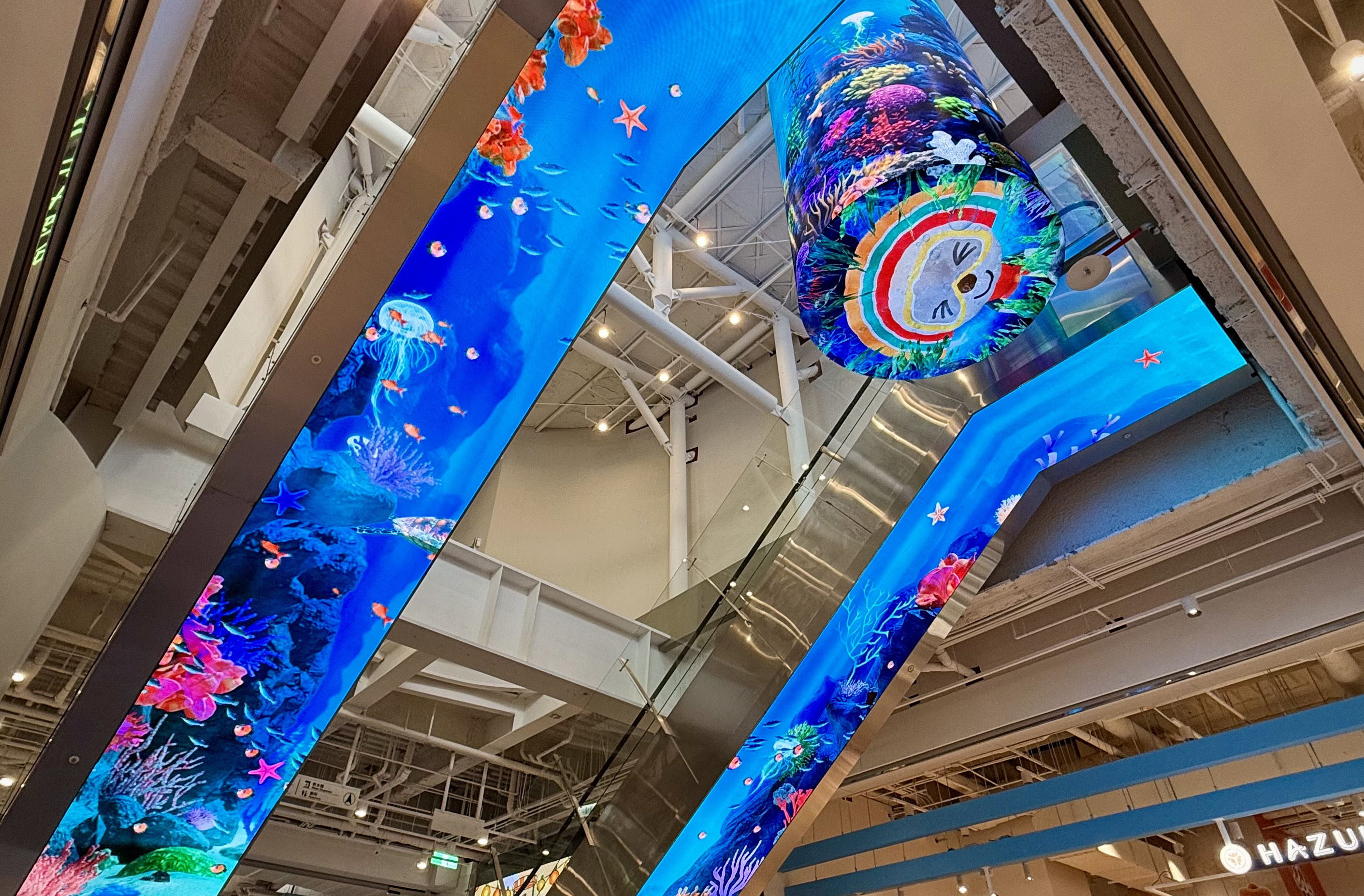 達擎與傑可達整合先進顯示技術與軟硬體應用服務，提供一系列大型LED顯示解決方案，為全新改裝開幕的「清水服務區」佈局嶄新視覺體驗。