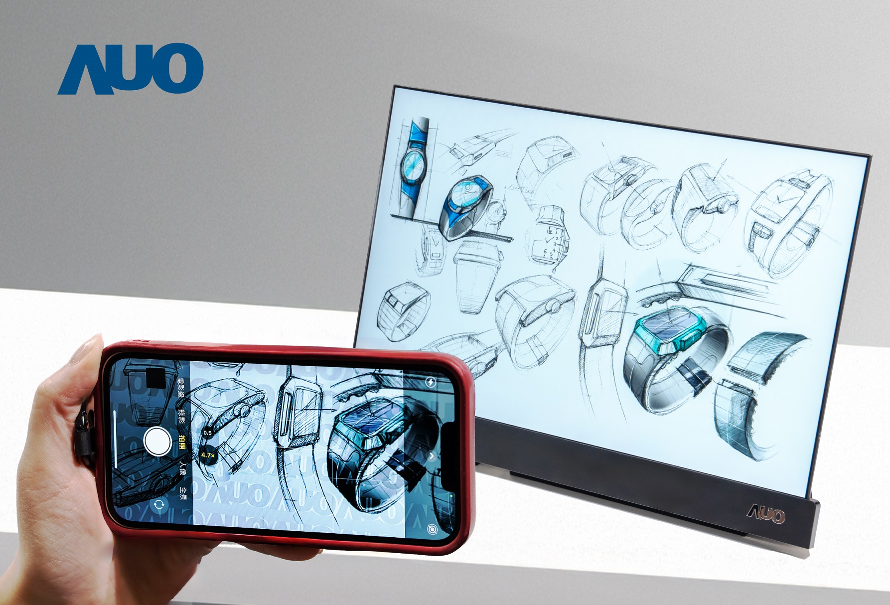 世界杯下单平台网站官网16吋防窥显示器，采用人眼无法察觉、相机拍摄时才显现的隐藏式水印技术，未来可结合AI镜头侦测周围环境，实时开启或关闭水印，大幅提升在公共场域使用显示器的安全性