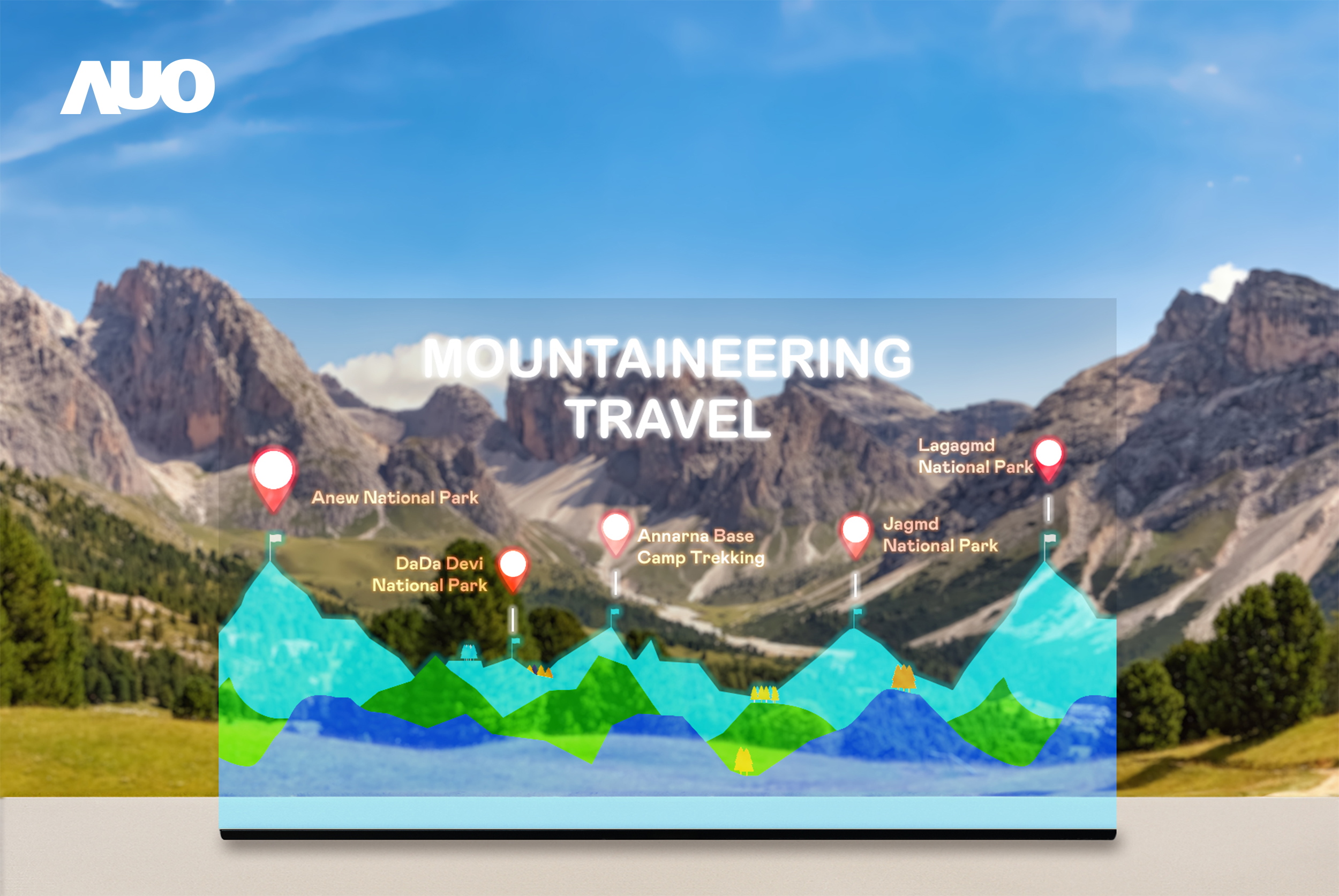 世界杯下单平台网站官网展示全球单片尺寸最大(*)42吋透明Micro LED显示器拼接而成的〝64吋透明Micro LED显示器〞，具备高透明度、1,000 nits高亮度、广色域、采用三边无边框的无缝拼接等多重特色，呈现超高清、细腻画质而不遮挡后方视觉，满足层峰需求，可广泛运用于零售、艺术展览或商业空间等场域